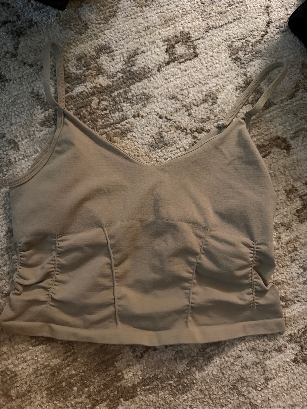 FP Movement by Free People Beige Ruched Cropped Brami